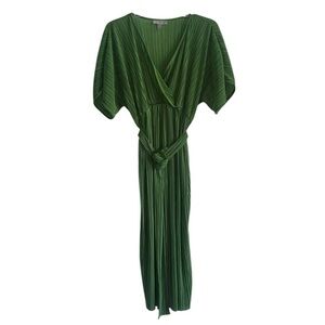 ASOS Green Pleated Midi Dress Size 8